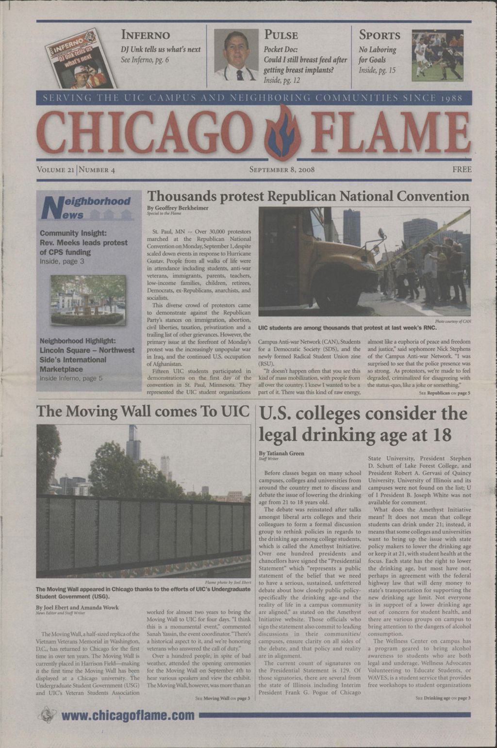 Chicago Flame (September 8, 2008)