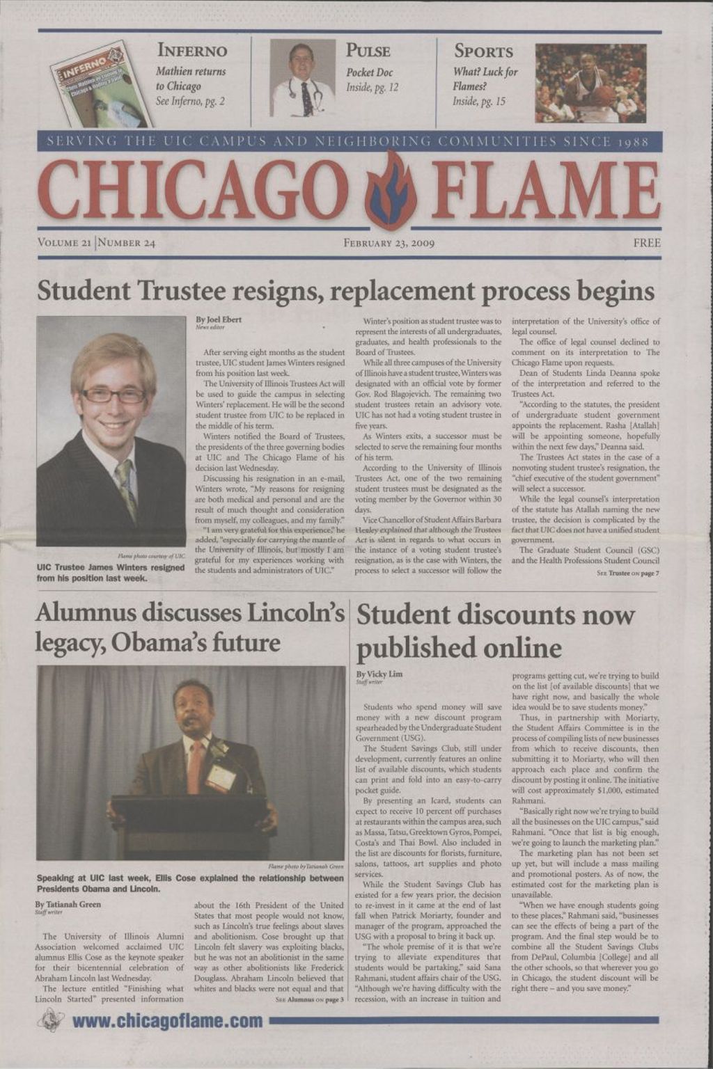Chicago Flame (February 23, 2009)