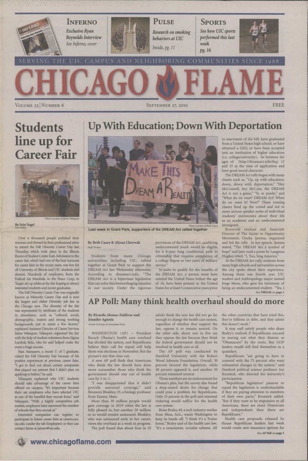 Chicago Flame (September 27, 2010)