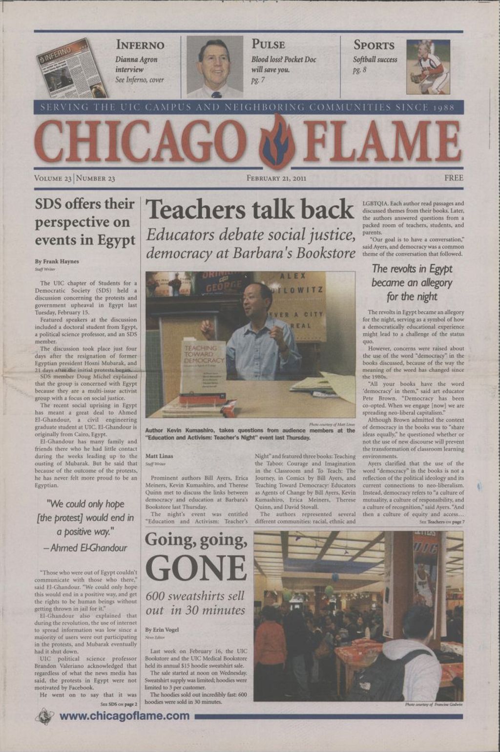 Chicago Flame (February 21, 2011)