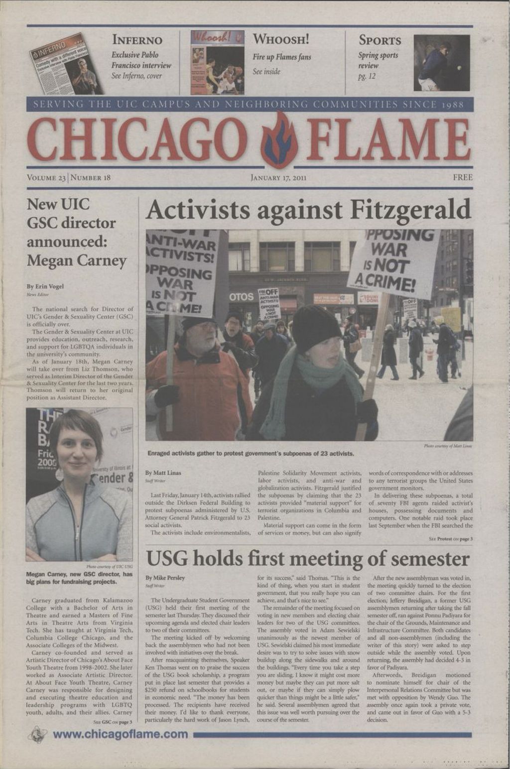 Chicago Flame (January 17, 2011)