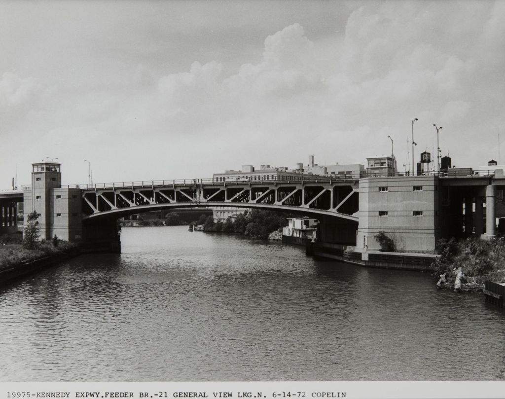 Miniature of Bridges, viaducts, and underpasses: Kennedy Expressway Ohio Feeder Ram and Kinzie St. Bridge (Folder 10)