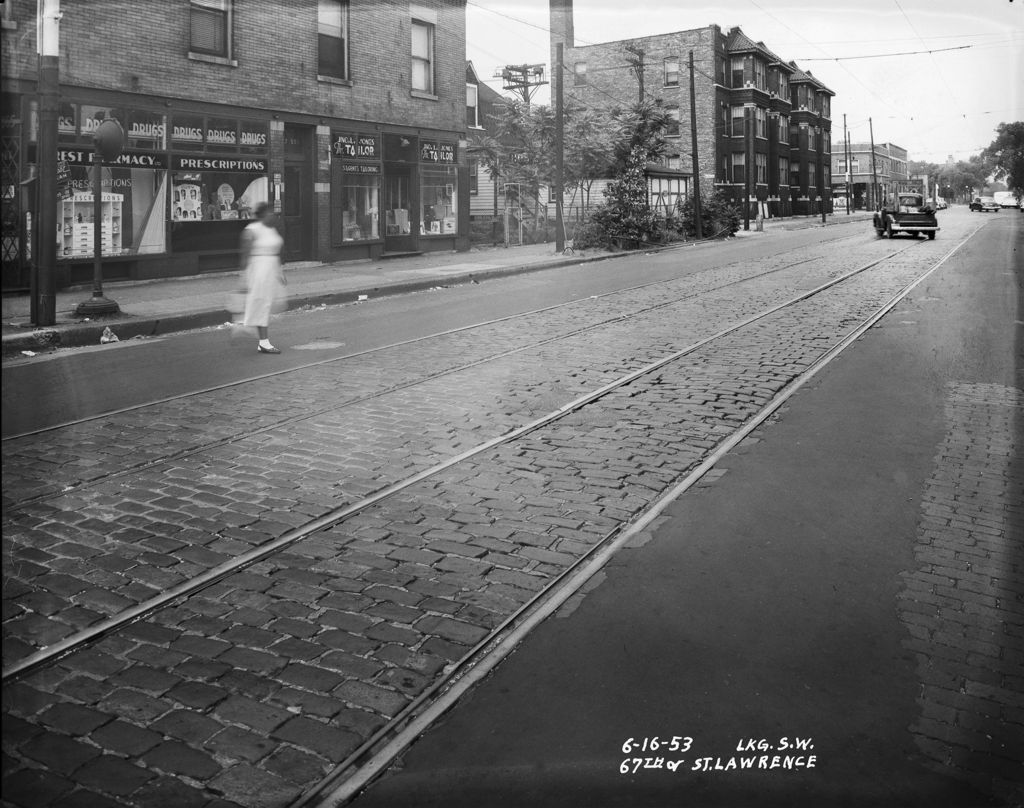 Miniature of Saint Lawrence Ave. and 67th St.; Saint Lawrence Ave. (4440, 4526, 4943); Saint Louis Ave. (1315, 1638, 1647, 1831, 1944, 1956, 2444, 6111, 1647) (Folder 459)