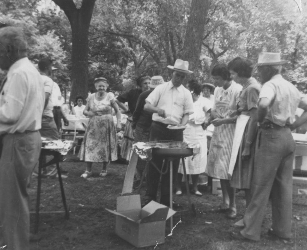 Miniature of Seniors outdoors at a barbecue
