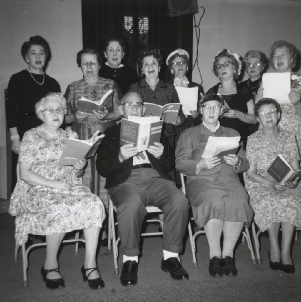 Miniature of Seniors singing in a chorus