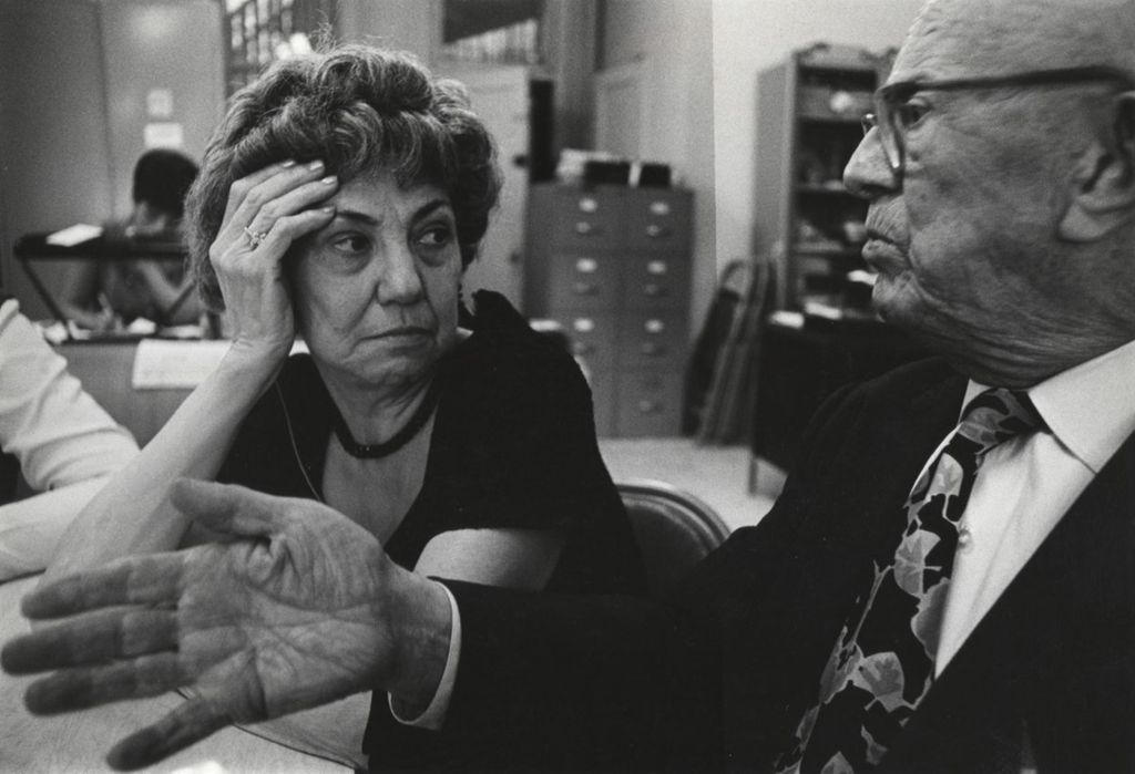 Man and woman at a senior center affiliated with Hull-House