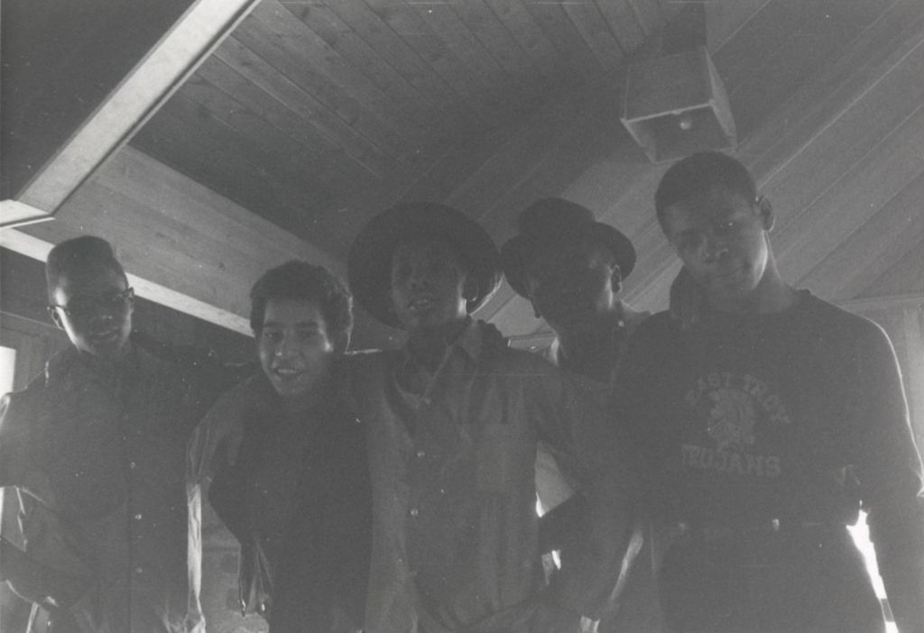 Five young men at the Hull-House camp in Wisconsin