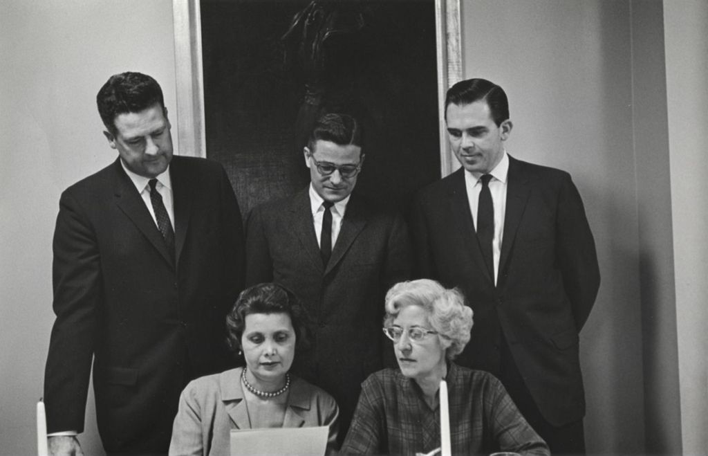 Miniature of Five board members at 1964 annual meeting of Parkway Community House