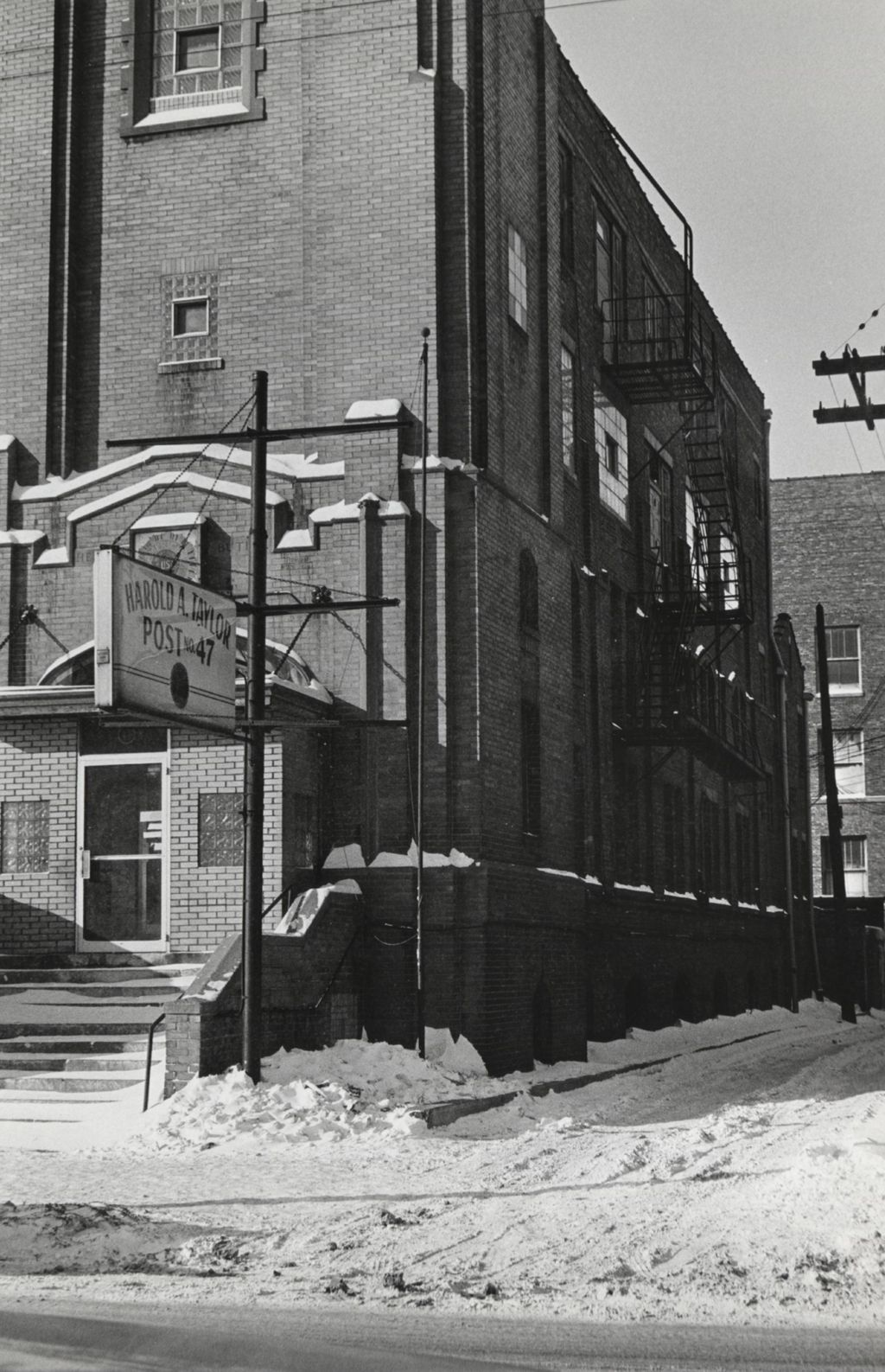 Exterior of Jane Addams Center (then American Legion Hall)