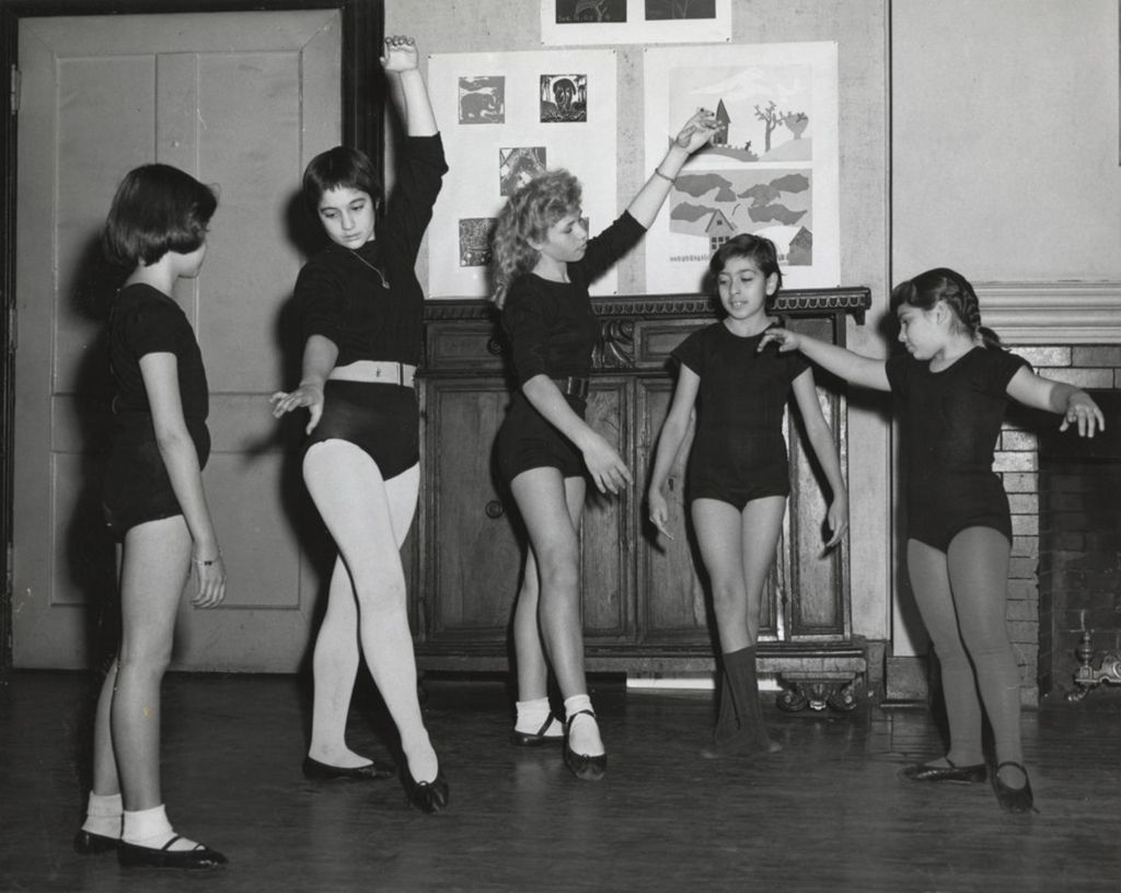 Girls in ballet class at Hull-House