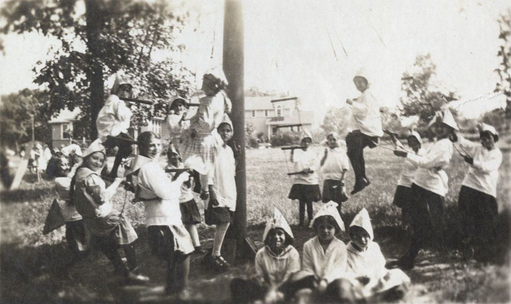 Miniature of Girls on circular swings