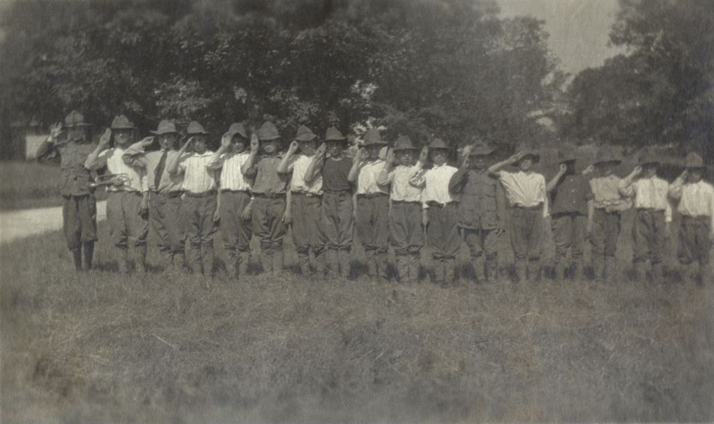 Miniature of Boys saluting