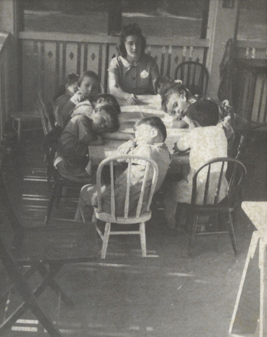 Miniature of Rosenwald children at table