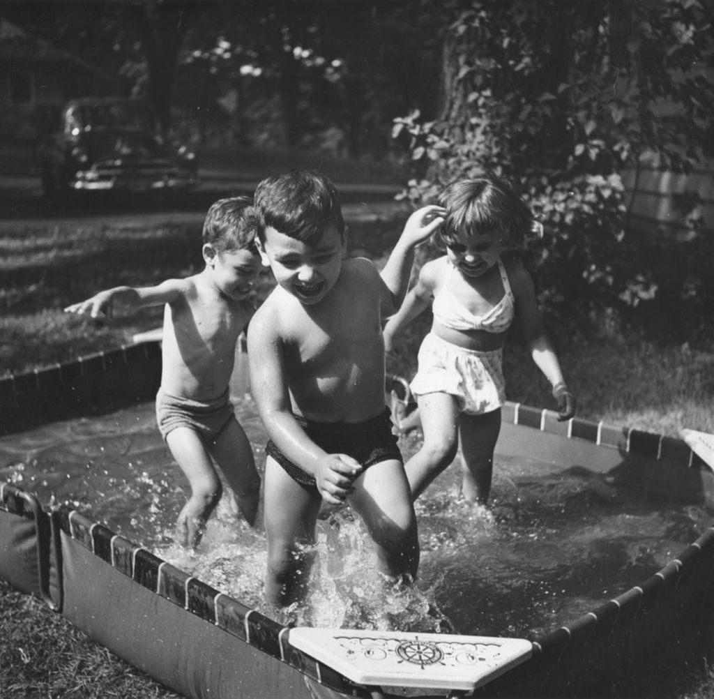Miniature of Children playing in wading pool