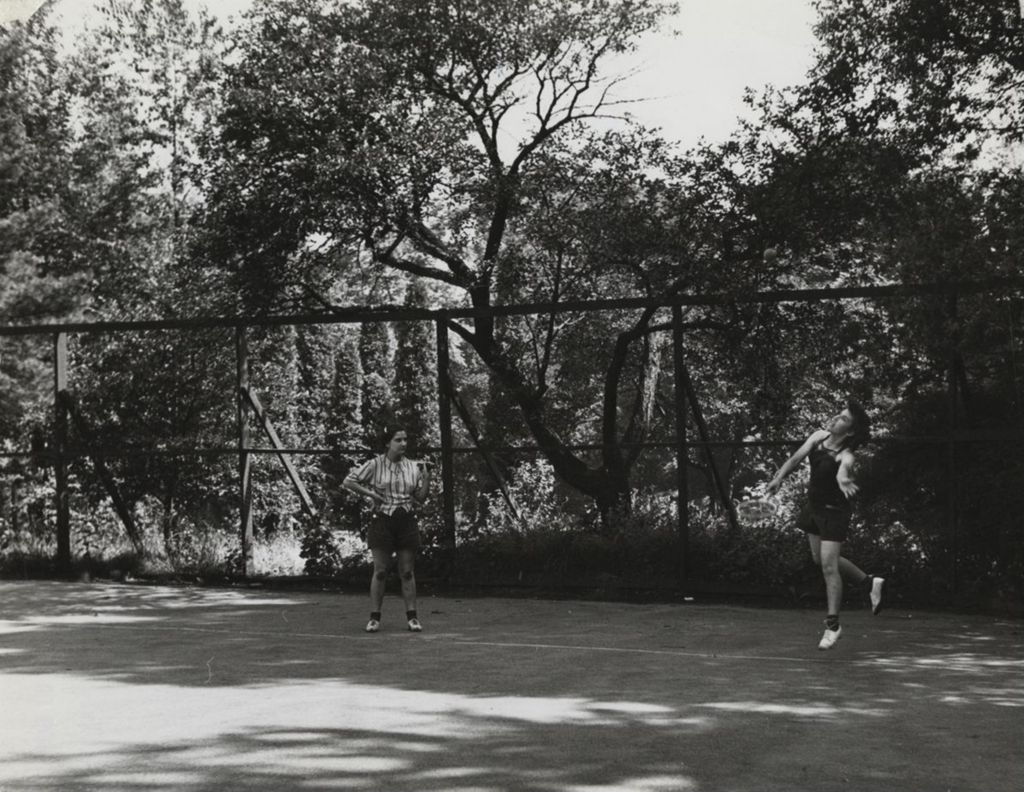 Miniature of Lansingh girls playing tennis