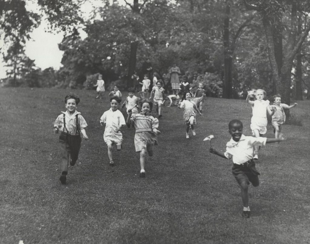 Miniature of Children run down the hill at Bowen Country Club