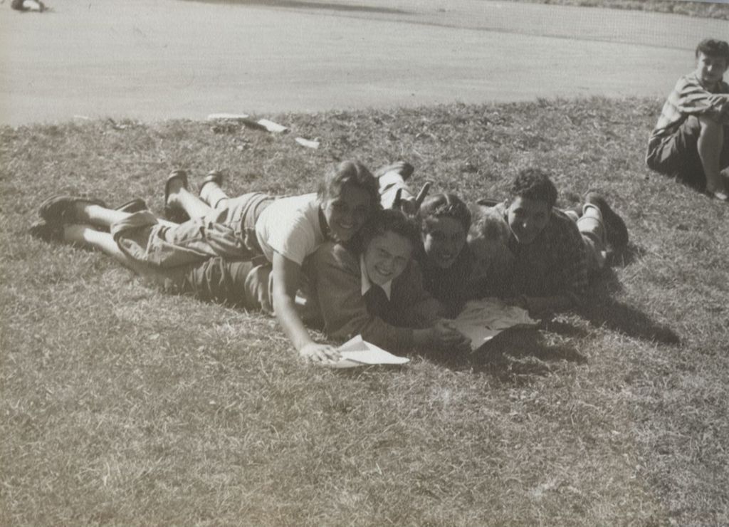 Miniature of Teens on the lawn at camp