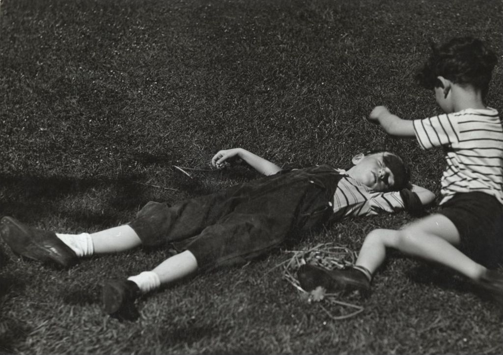 Miniature of Boys laying on grass