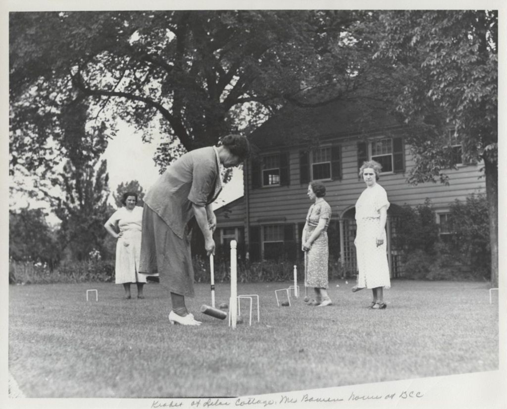 Miniature of Croquet at Lilac cottage, Mrs. Bowen's House at Bowen Country Club