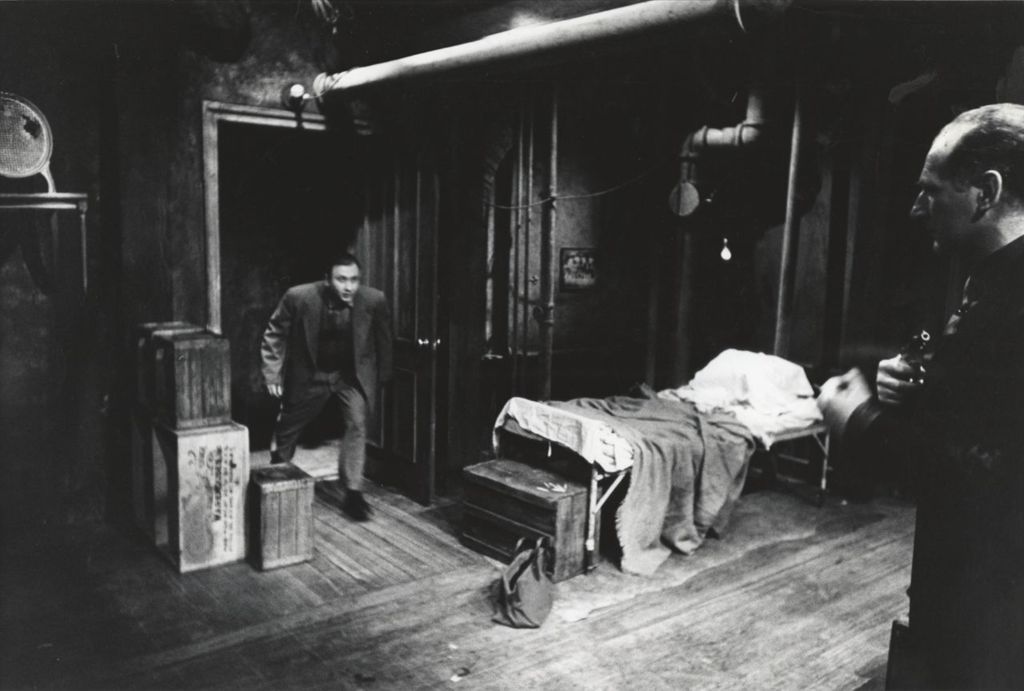 Hull-House Theatre production of Harold Pinter's play "The Dumb Waiter," broadcast on television as part of the Esso Repertory Theatre series