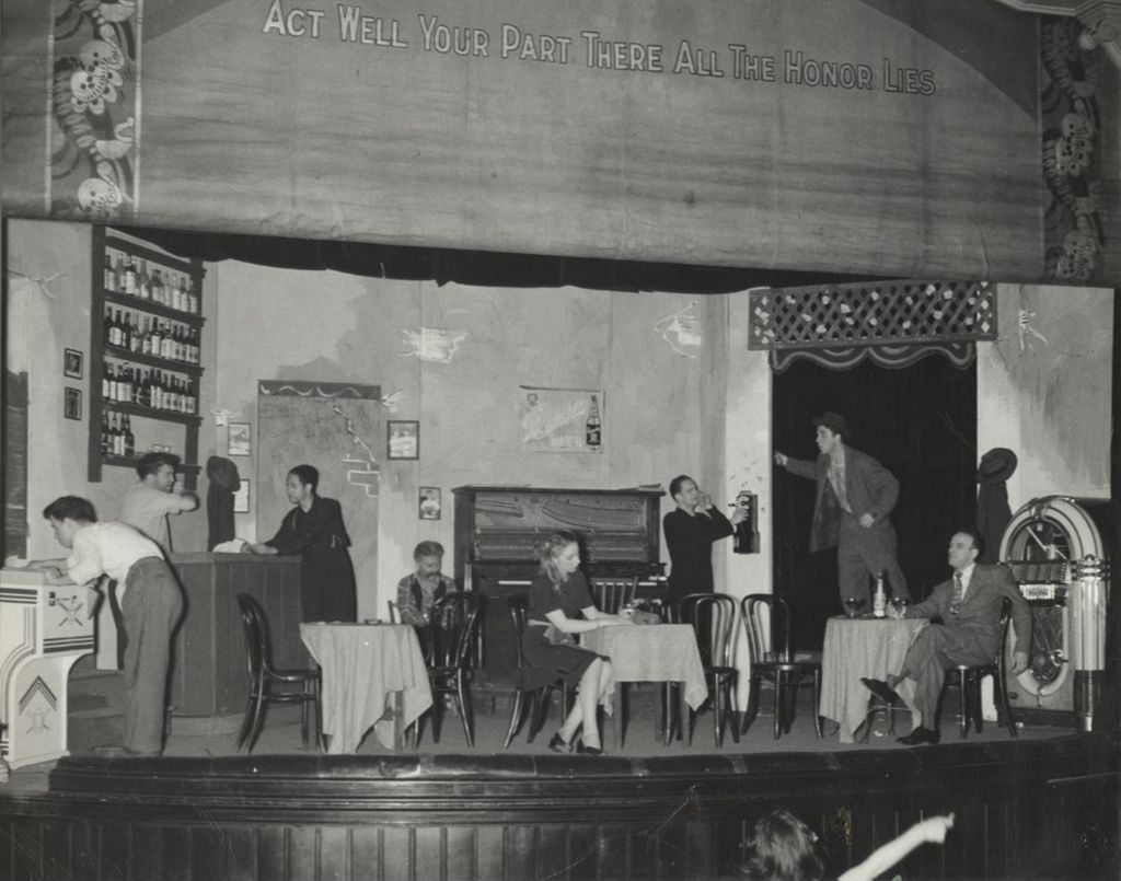 Miniature of Hull-House Theatre production of William Saroyan's play, "The Time of Your Life"