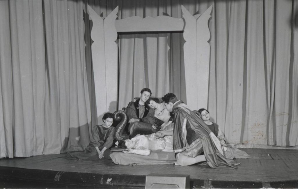 Miniature of Scene from "Sleeping Beauty" as part of Hans Schmidt's Hull-House dramatics class
