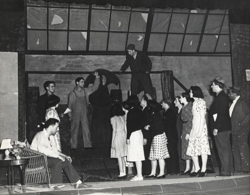Miniature of Scene from a performance of "Marching Song" at Hull-House Theatre