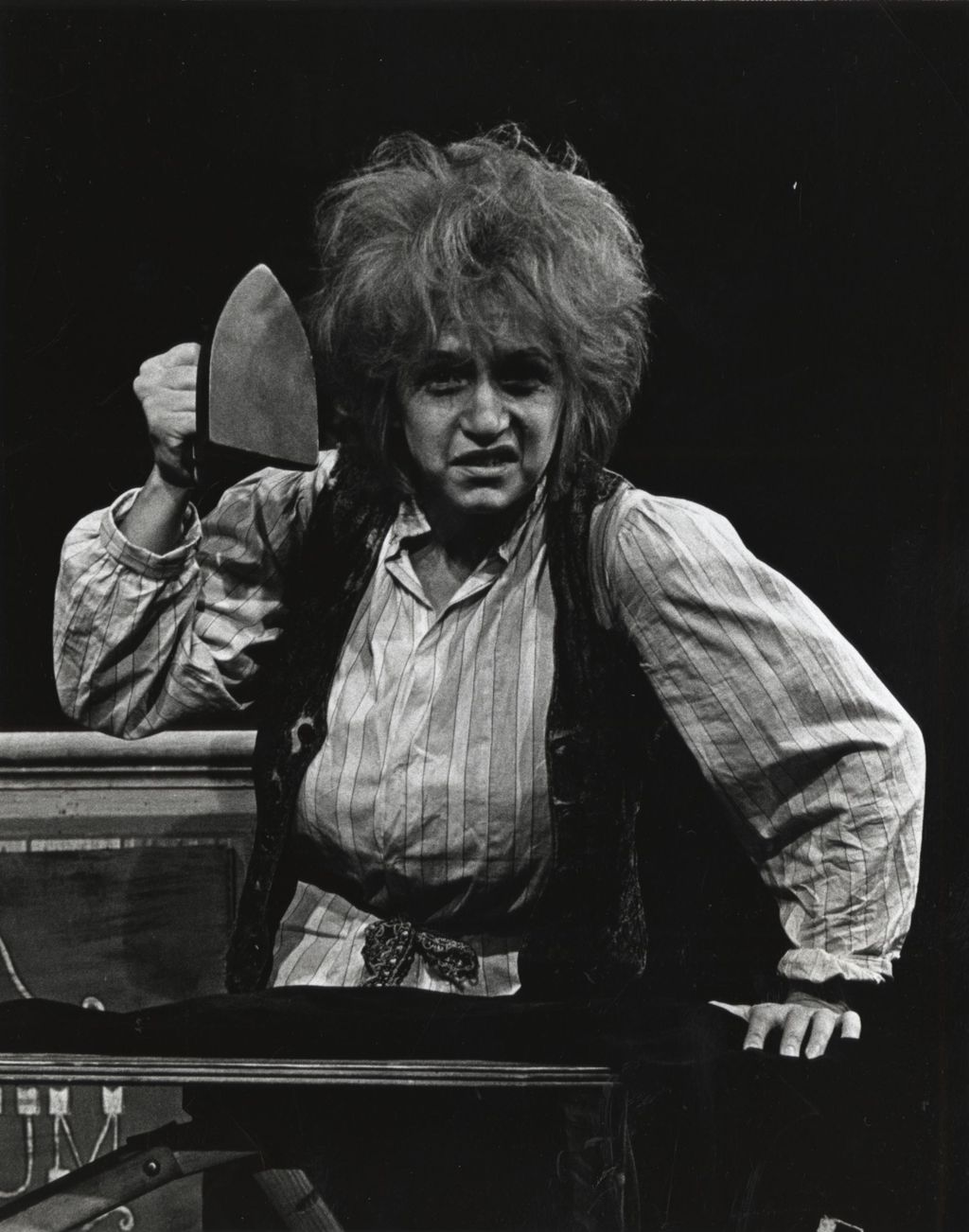 Miniature of Barbara Eskin on stage in a production of "The Threepenny Opera" at Hull-House Theater
