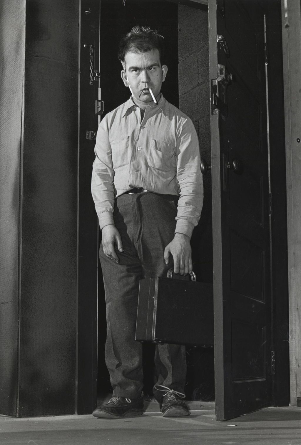 James D. Middleton on stage in a production of "The Connection" at Hull-House Sheridan playhouse