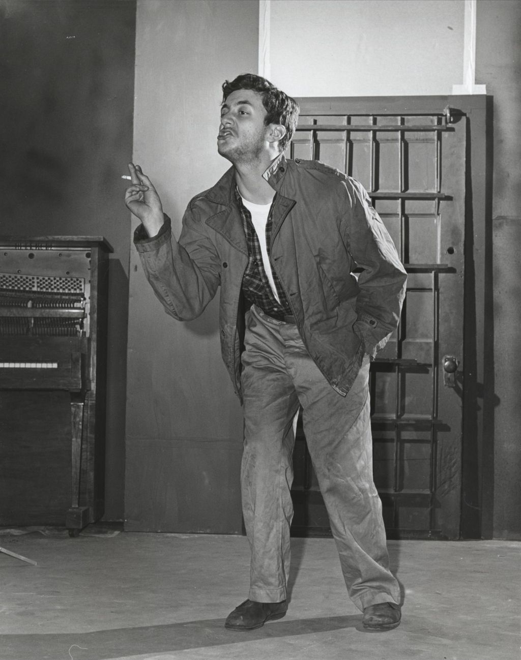 Stuart Eckhaus on stage in a production of "The Connection" at Hull-House Sheridan playhouse