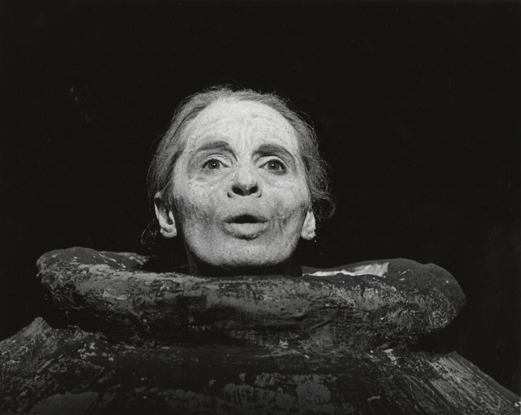 Beatrice Fredman on stage in a production of "Play" at Hull-House Theater