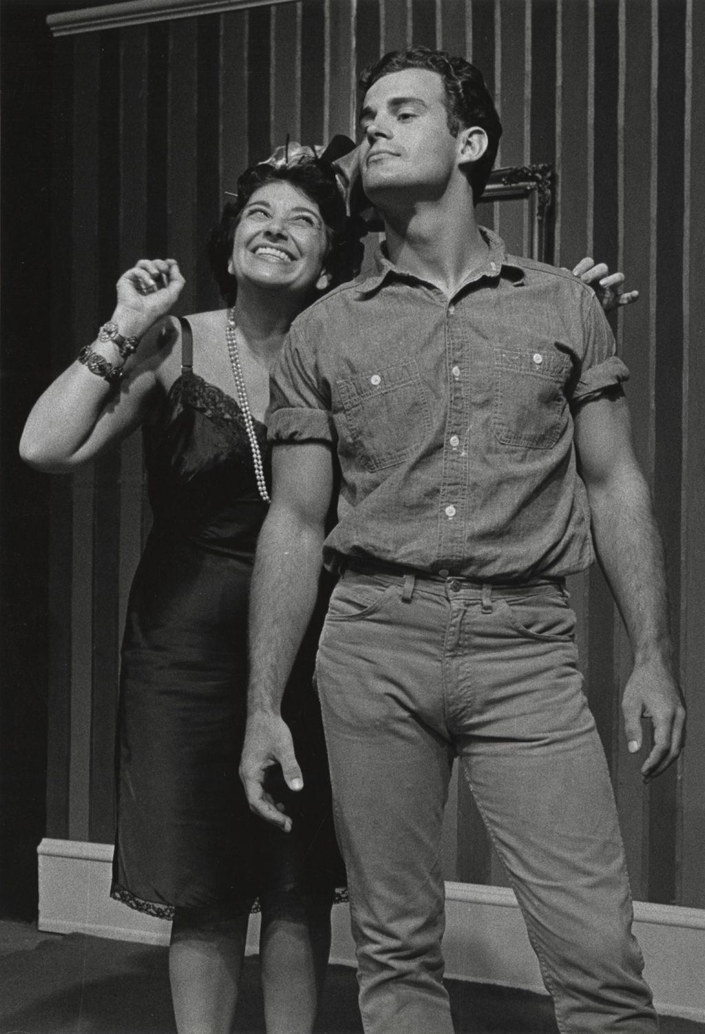 Tedra Klein and Douglas Elliott on stage in production of "The American Dream" at Hull-House Theater