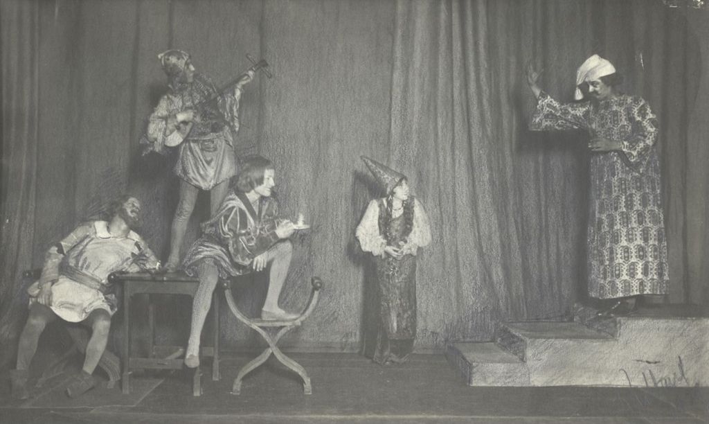 Performers on stage in "A Midsummer Night's Dream" production at Hull-House