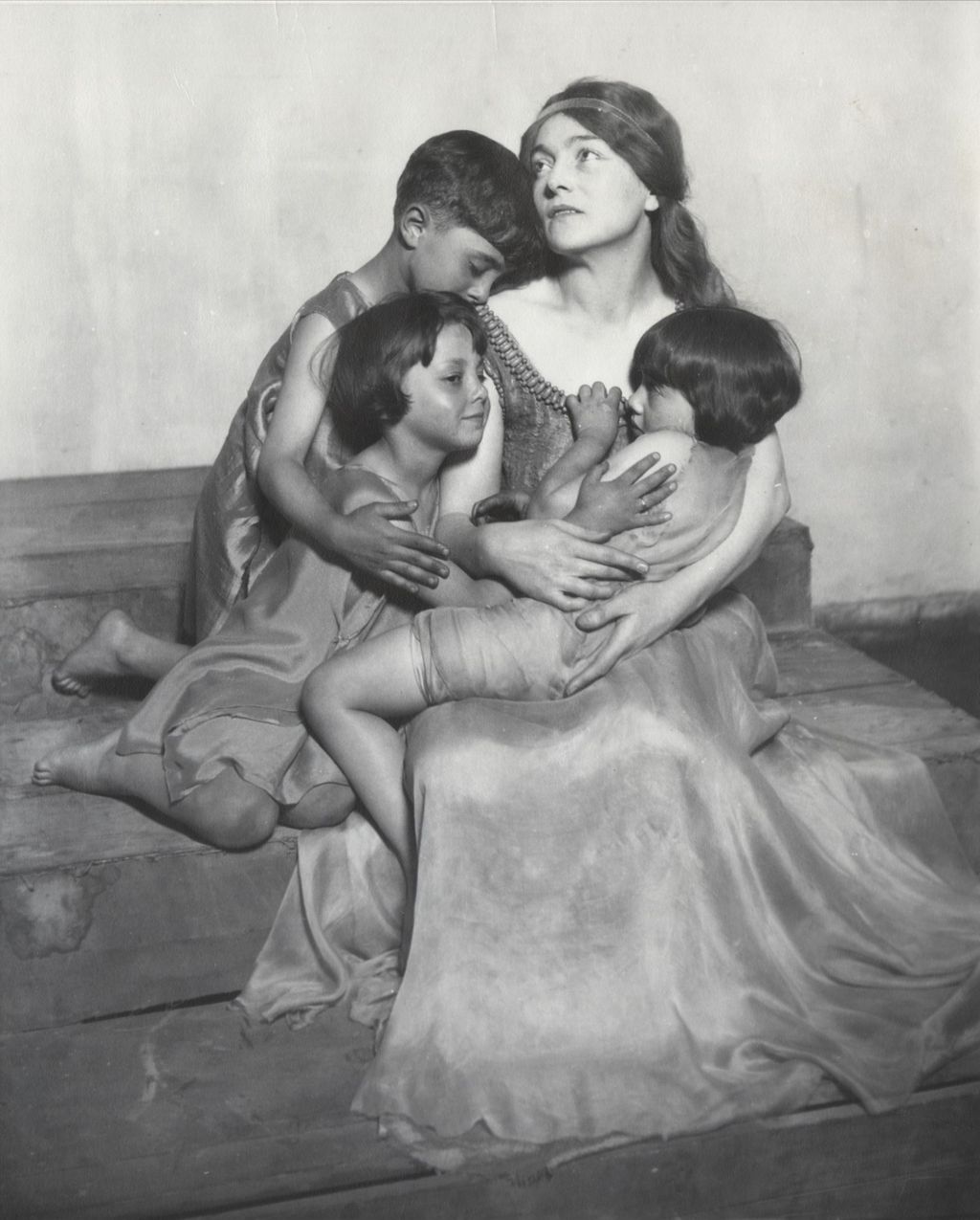 Miniature of Hannele and her children from Hull-House production of "The Merman's Bride"