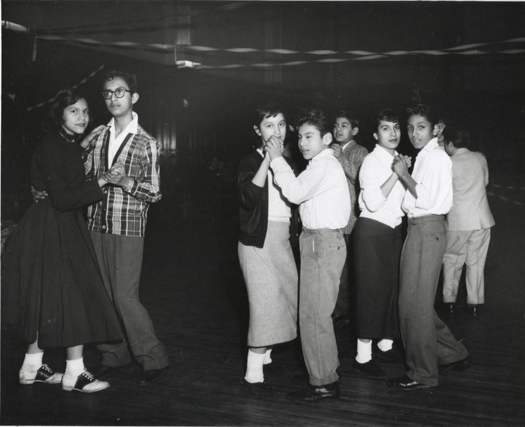 Teens couples dancing at a Hull-House social event