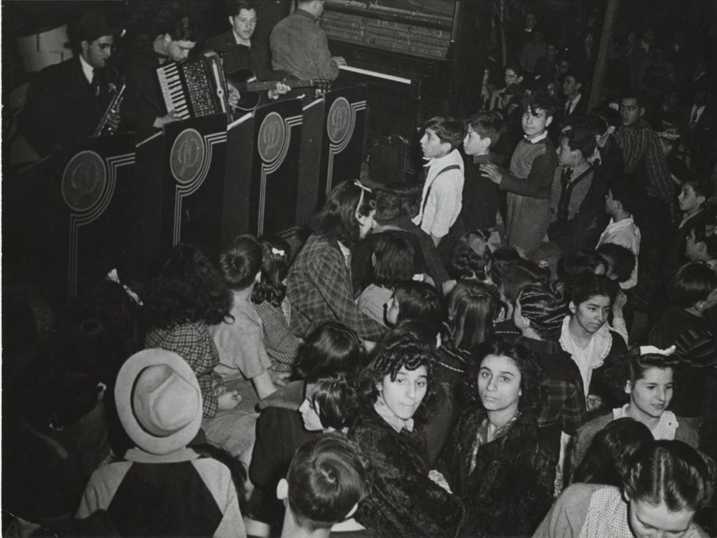 Miniature of Young people at a band concert in Bowen Hall