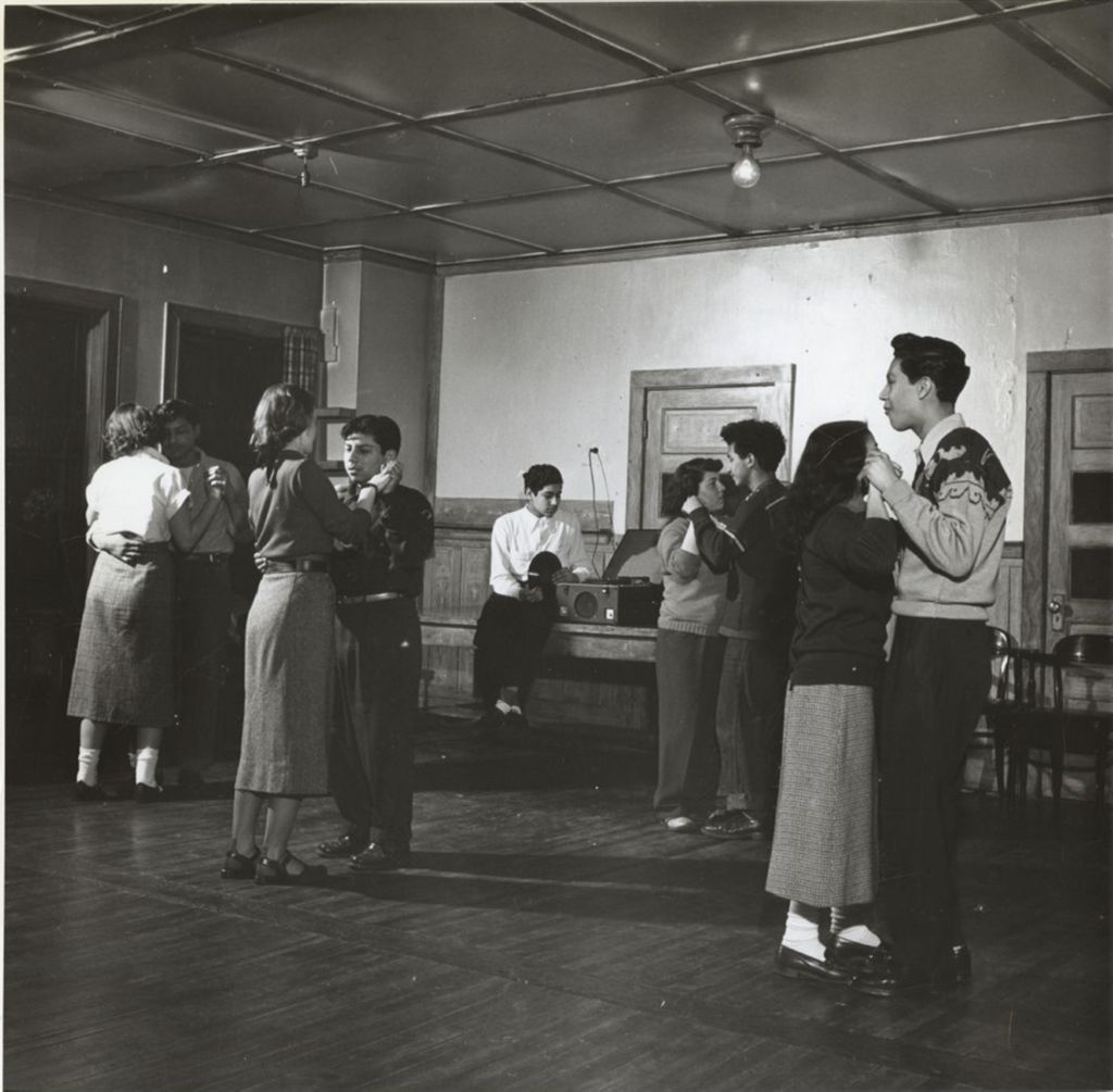 Teen couples dancing at Hull-House social event