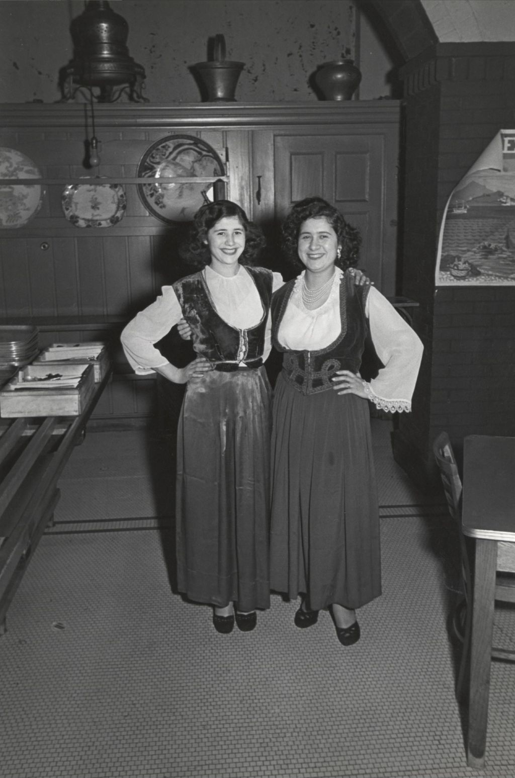 Miniature of Two women in traditional Greek clothing at Hull-House 1951 Spring Carnival