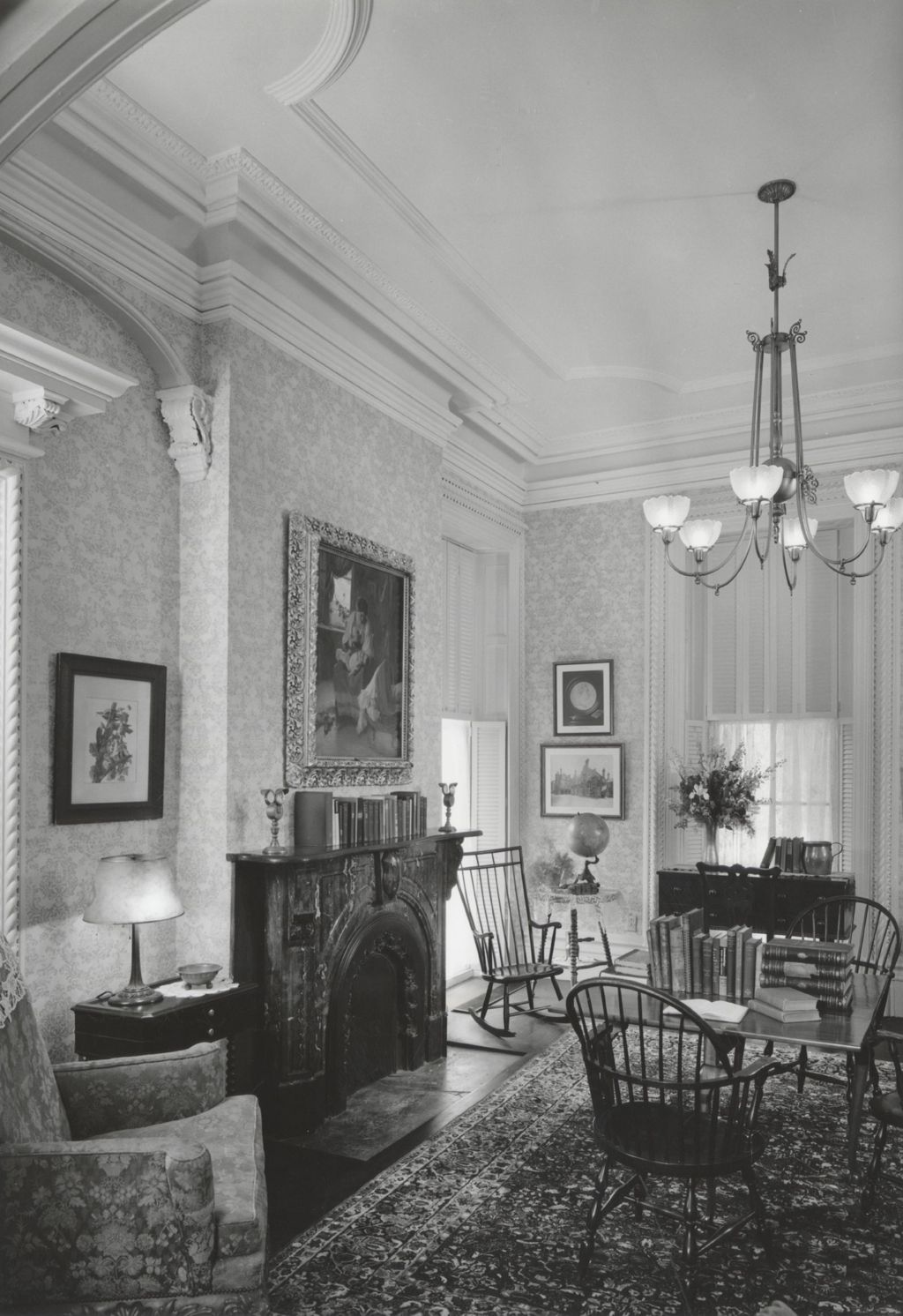 Restored southeast parlor of Hull Mansion just prior to Jane Addams Hull-House Museum opening