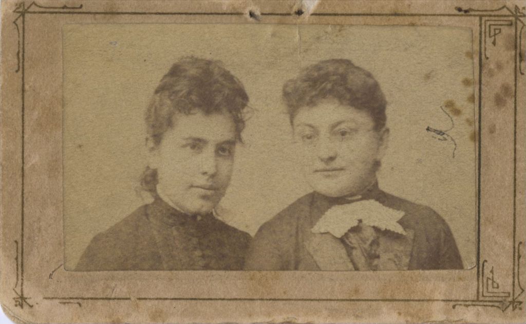 Miniature of Hull-House residents Madeline Wallin and Laura Child(?)