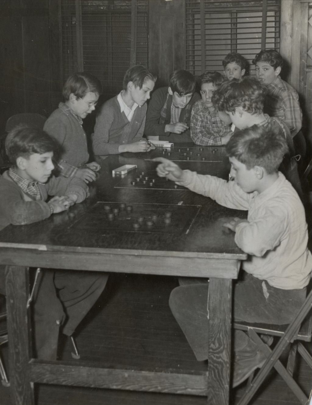 Miniature of Boys playing checkers in a Hull-House game room