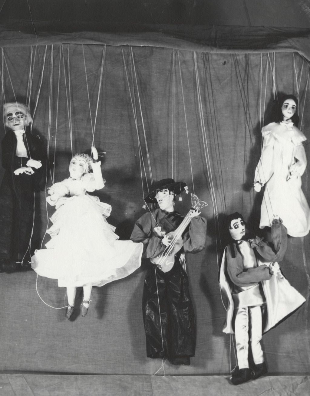 Miniature of Five marionette puppets at Hull-House