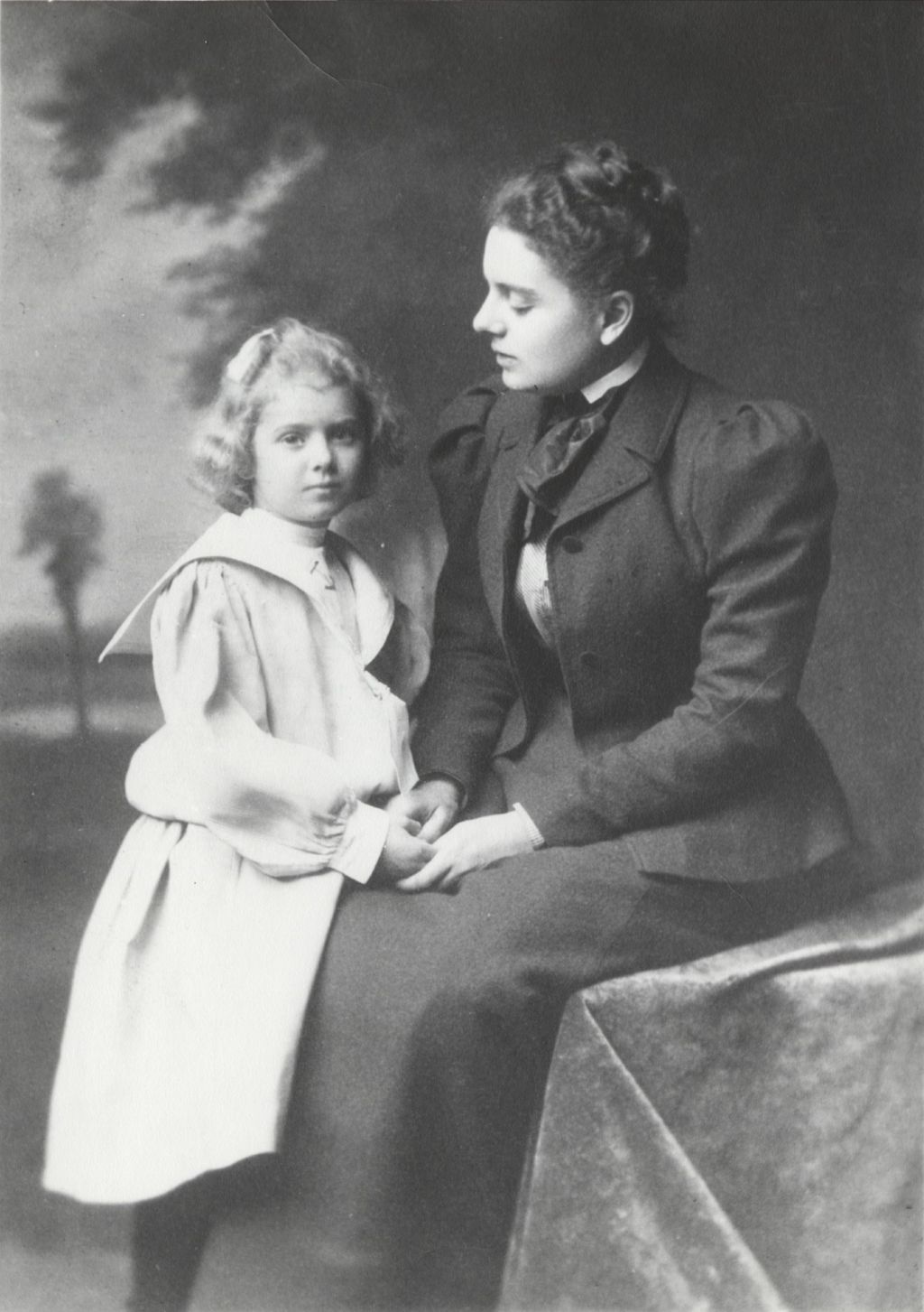 Miniature of Hull-House resident and trustee Mary Rozet Smith and girl