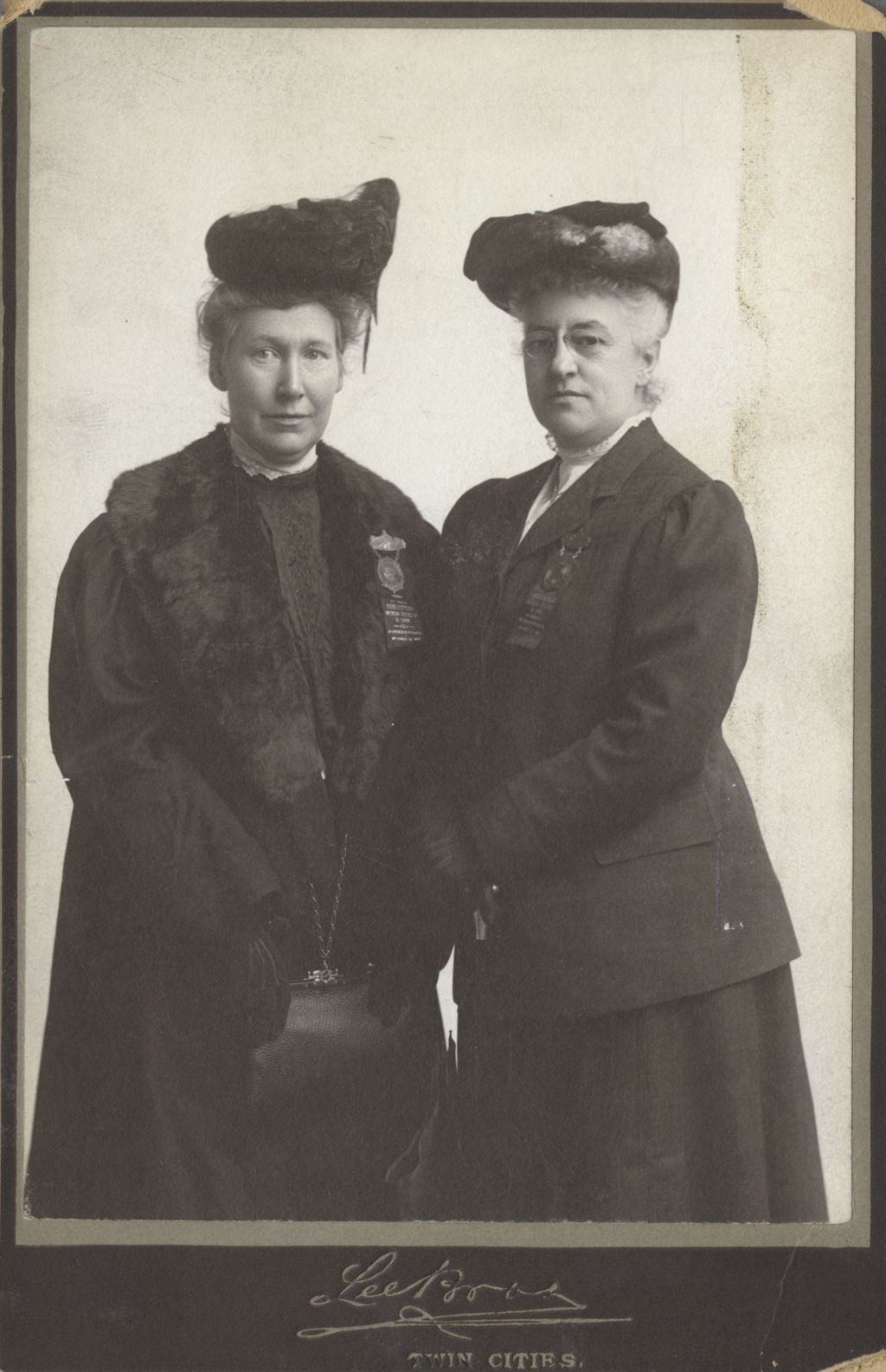 Miniature of Mary Kenney O'Sullivan and Mary McDowell at the 1906 American Federation of Labor convention