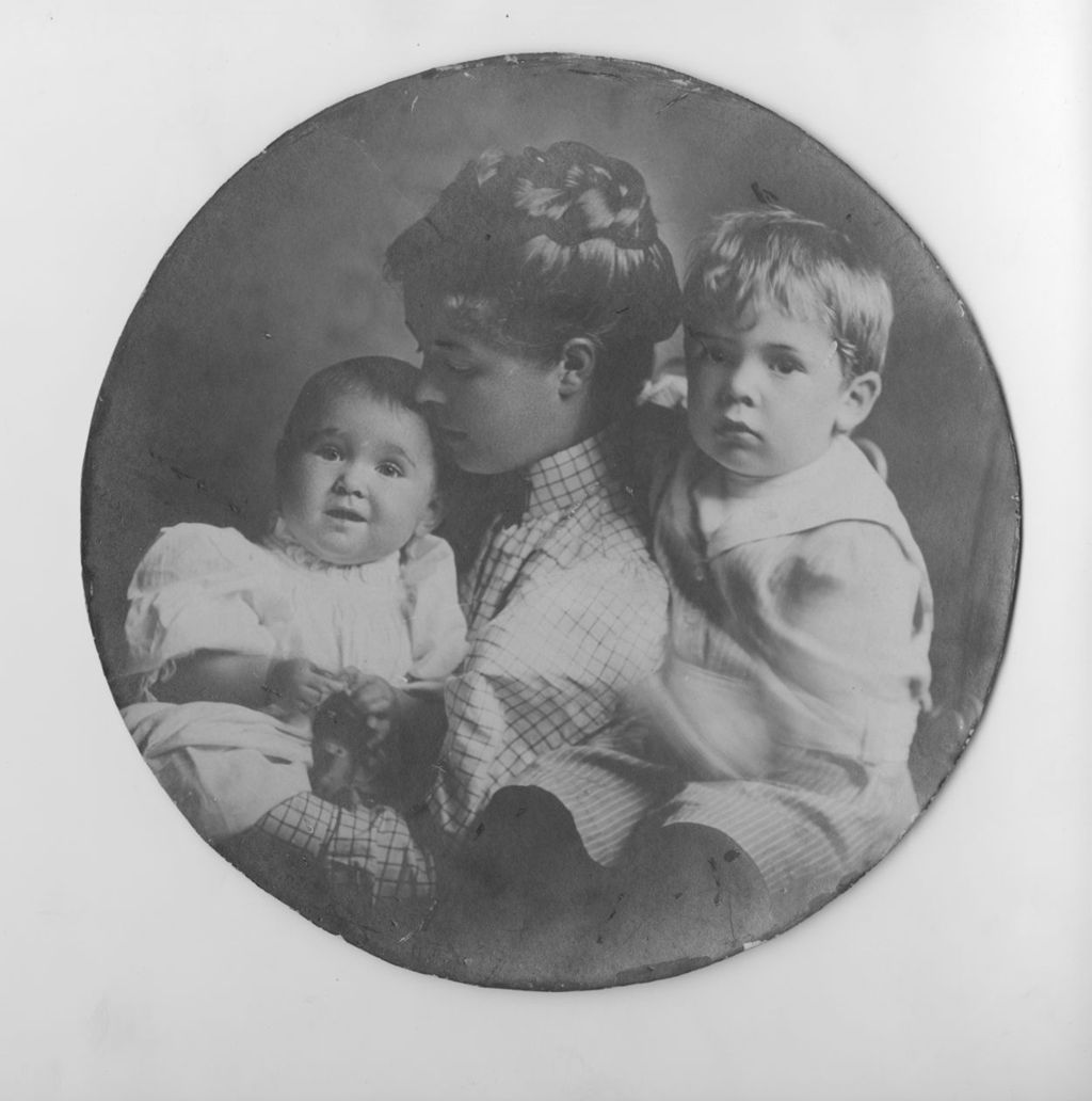 Miniature of Woman with two young children