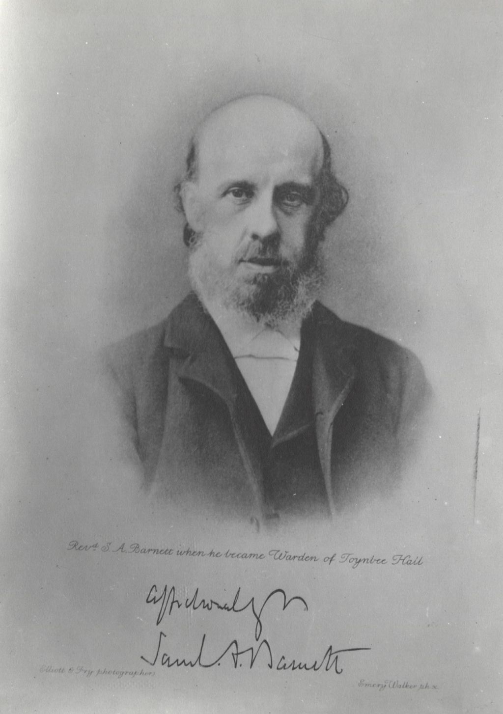 Miniature of Engraved photo portrait of Rev. Samuel Barnett, first Warden of Toynbee Hall in London