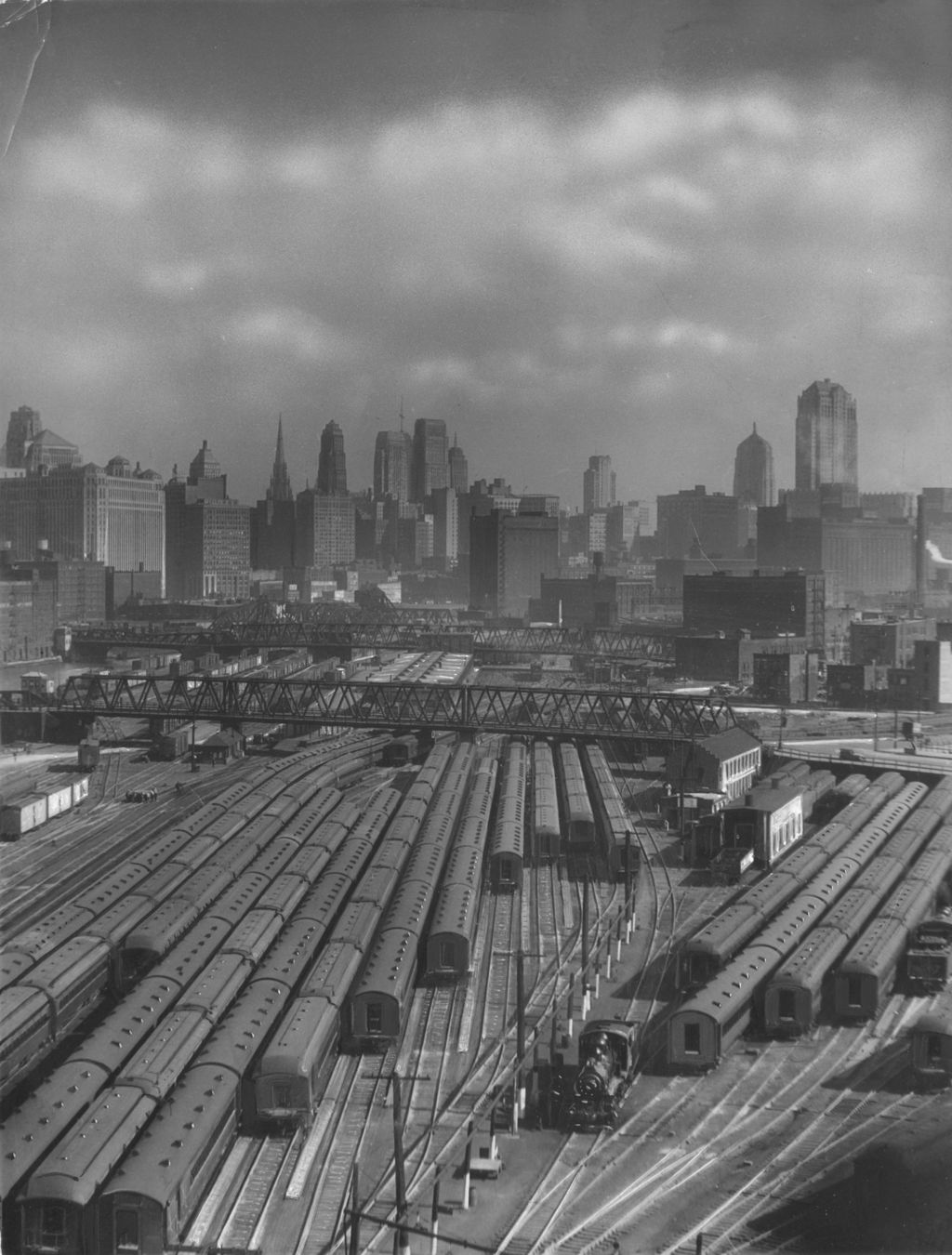 Rail yards west of Loop, 1930s