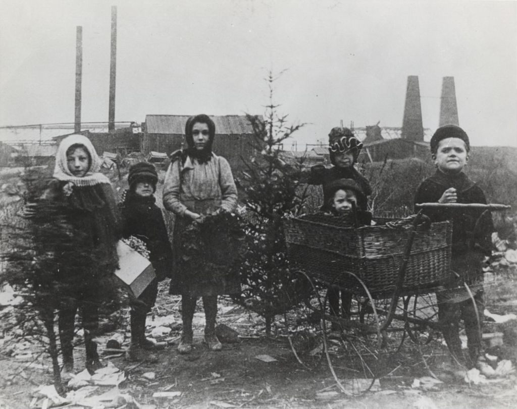 Miniature of Children in an open lot near Hull-House