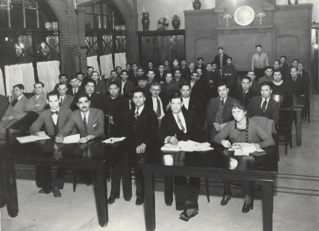 Naturalization class at Hull-House Coffee House