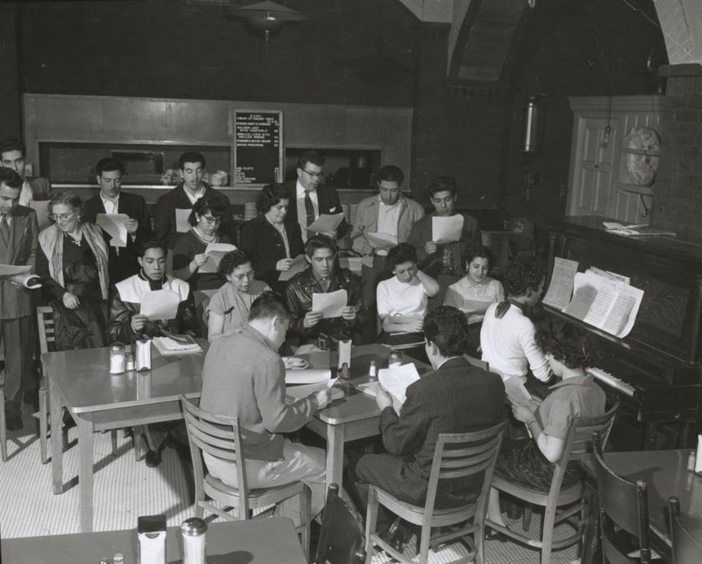 Miniature of Singing group practicing in Hull-House Coffee House